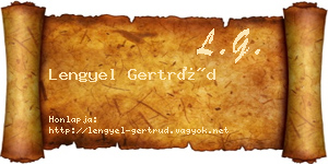 Lengyel Gertrúd névjegykártya