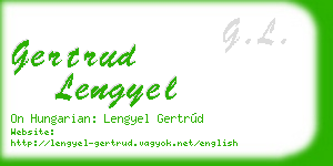gertrud lengyel business card